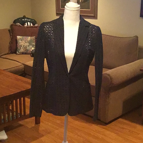 Elie Tahari Jackets & Blazers - Elie Tahari jacket - navy blue eyelet